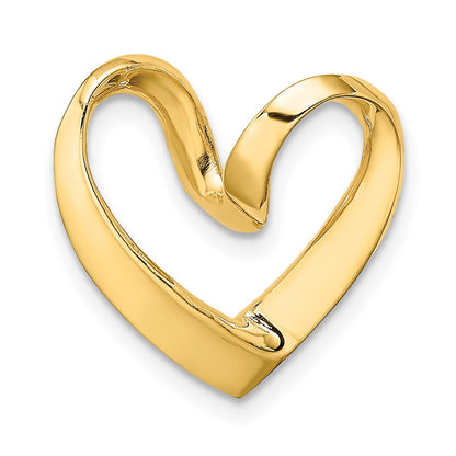 10K Yellow Gold 10K Polished Heart Chain Slide