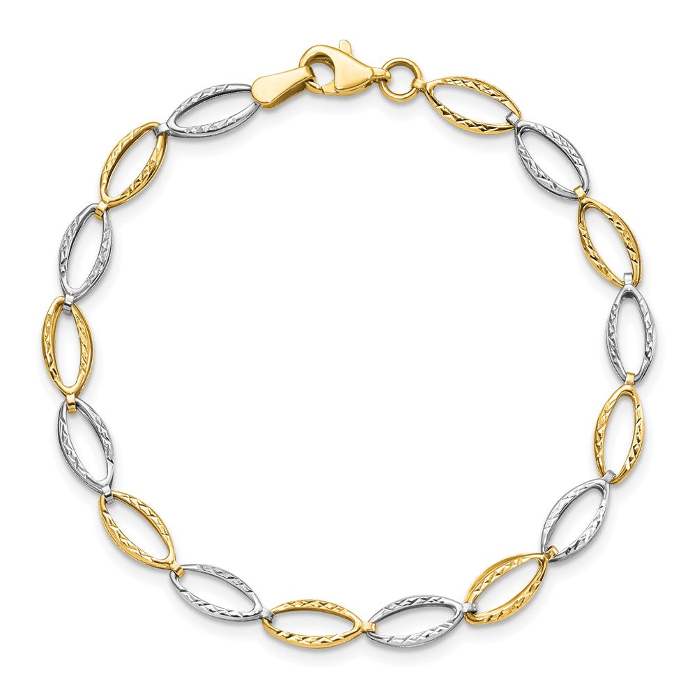 10K Two Tone D/C Bracelet