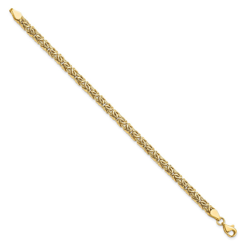 10K Yellow Gold Polished Byzantine Chain Bracelet