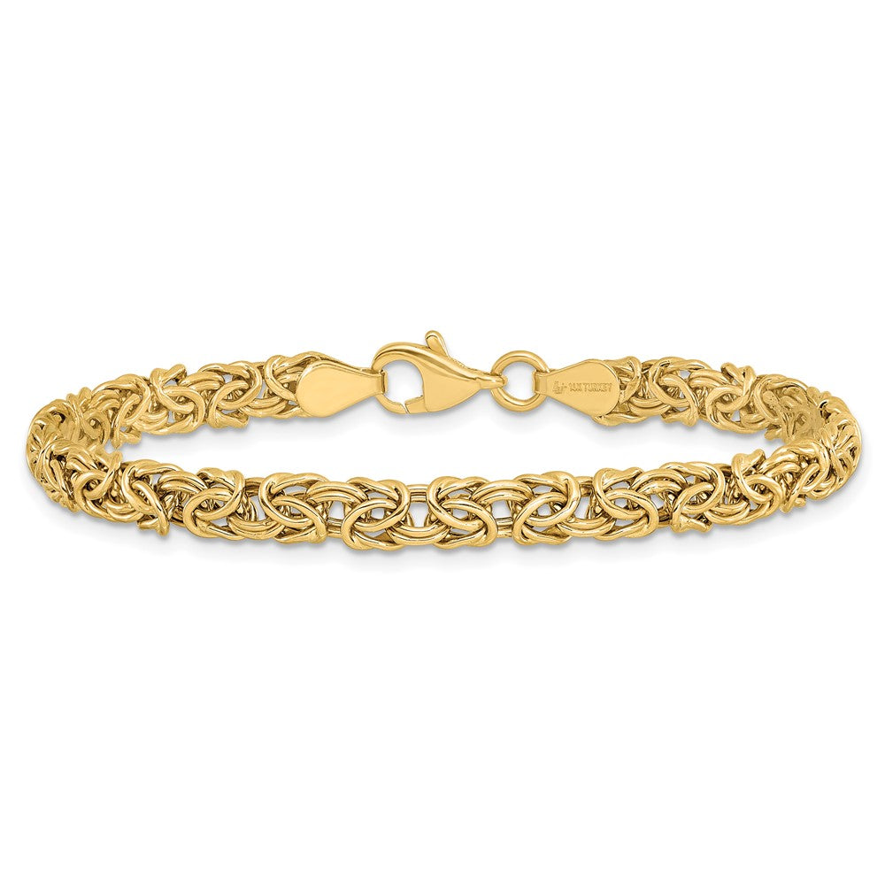 10K Yellow Gold Polished Byzantine Chain Bracelet