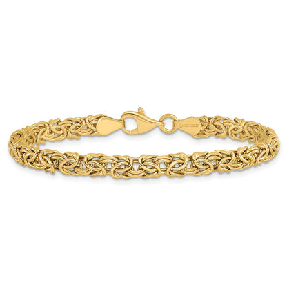 10K Yellow Gold Polished Byzantine Chain Bracelet
