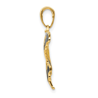 10K Yellow Gold 10K Enameled Butterfly Pendant
