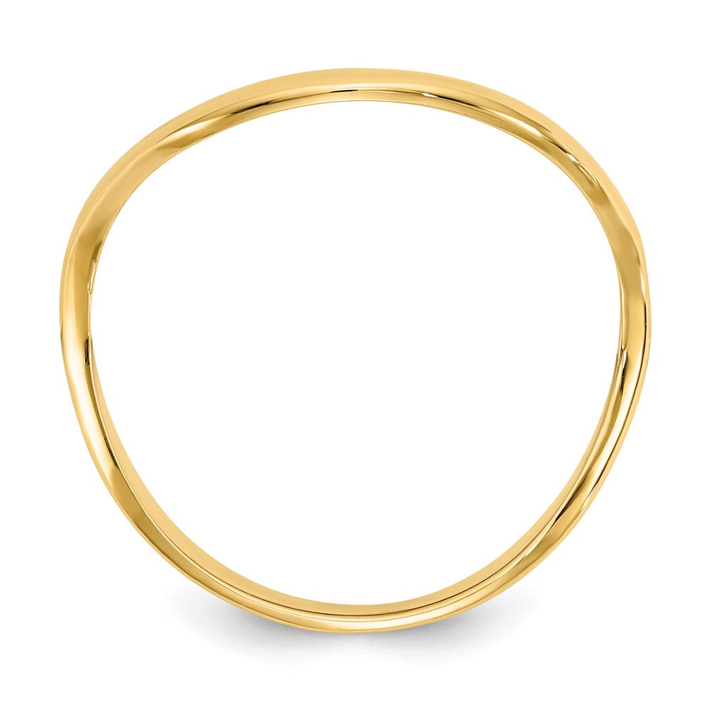 10K Yellow Gold 10K Wave Fashion Thumb Ring