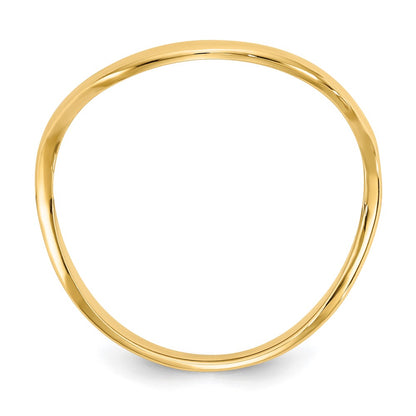 10K Yellow Gold 10K Wave Fashion Thumb Ring