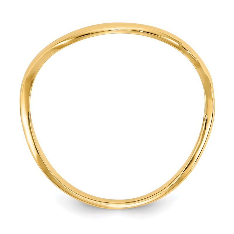 10K Yellow Gold 10K Wave Fashion Thumb Ring