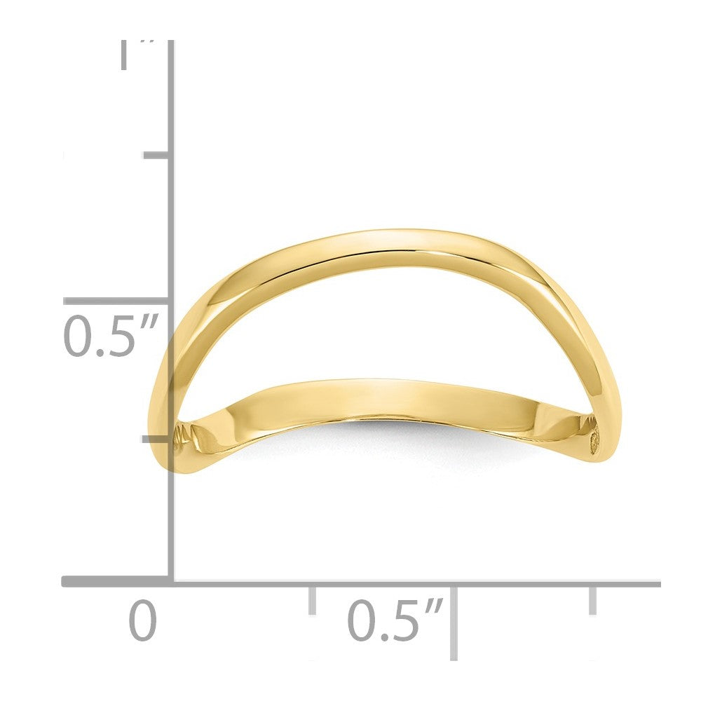 10K Yellow Gold 10K Wave Fashion Thumb Ring