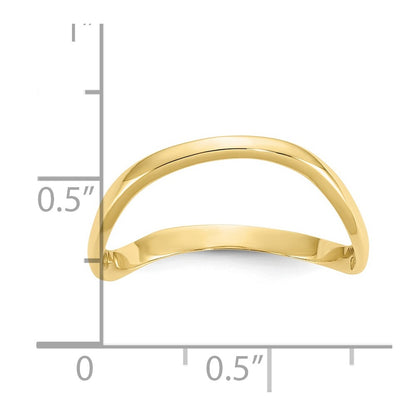 10K Yellow Gold 10K Wave Fashion Thumb Ring