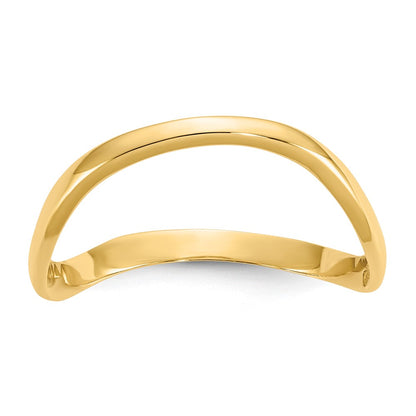 10K Yellow Gold 10K Wave Fashion Thumb Ring