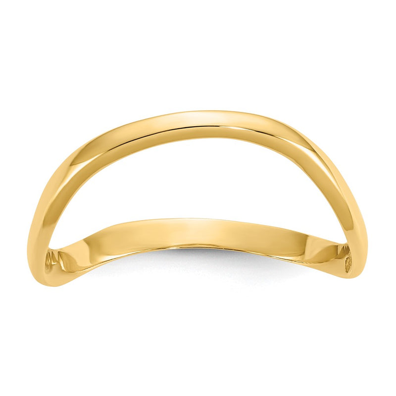 10K Yellow Gold 10K Wave Fashion Thumb Ring