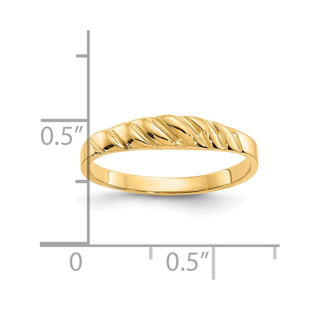 10K Yellow Gold 10K Polished Valley Dome Ring