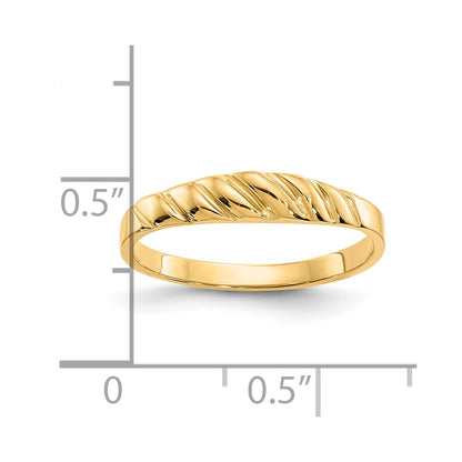 10K Yellow Gold 10K Polished Valley Dome Ring