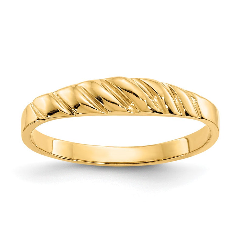 10K Yellow Gold 10K Polished Valley Dome Ring