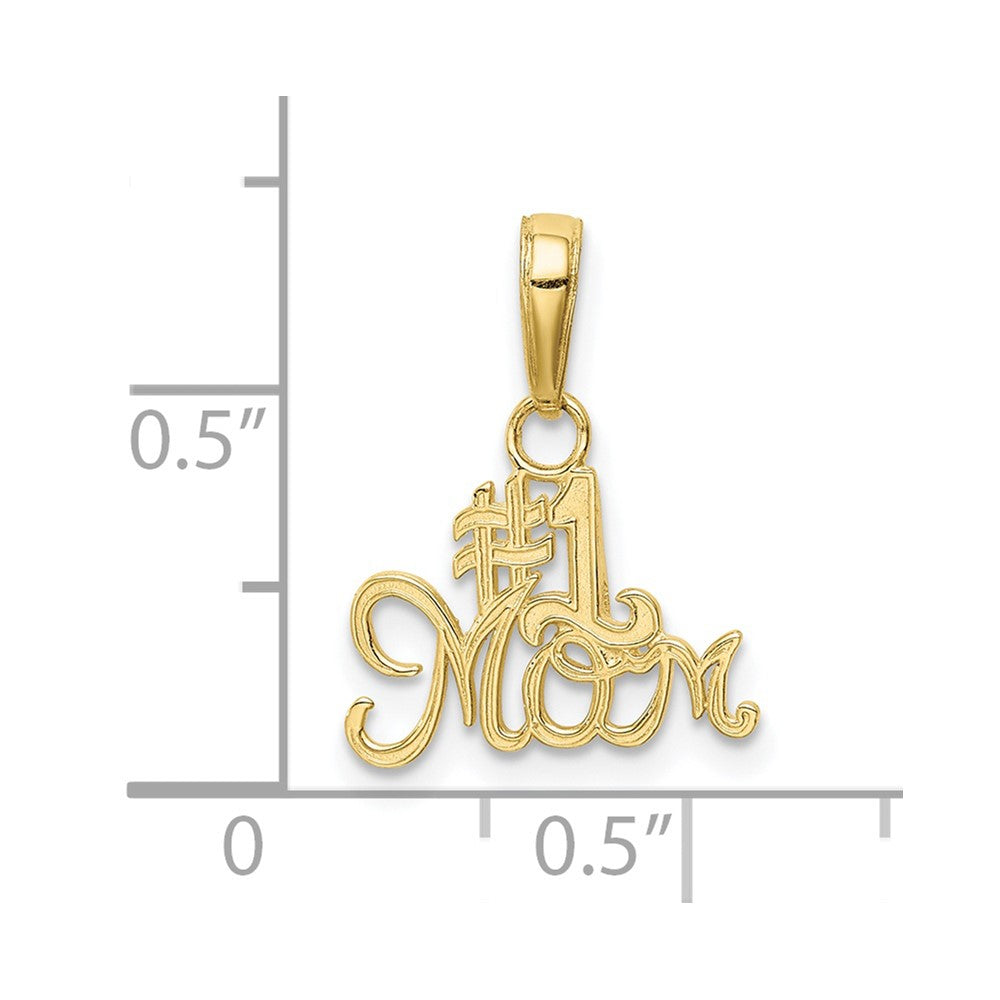 10K Yellow Gold 10K #1 Mom Charm