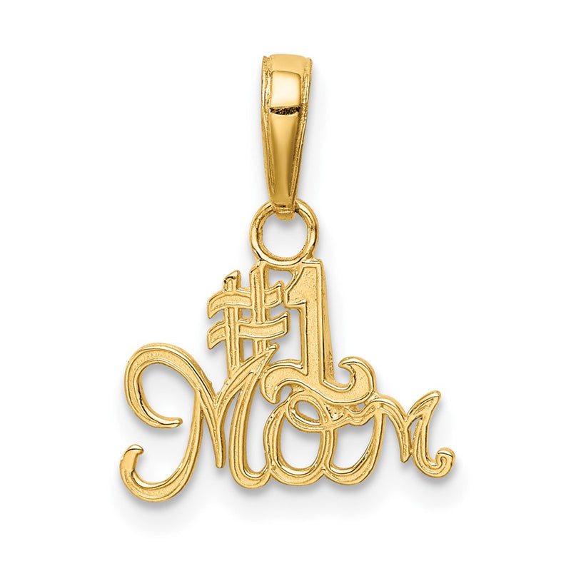 10K Yellow Gold 10K #1 Mom Charm