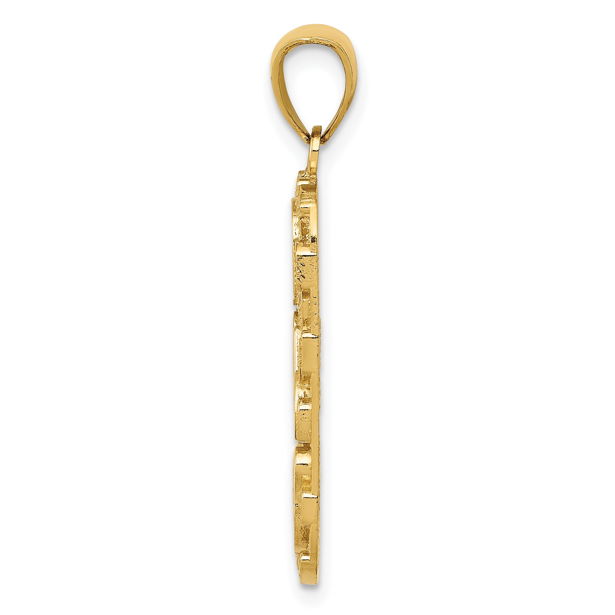 10K Yellow Gold 10K Dad Nugget Dog Tag Pendant