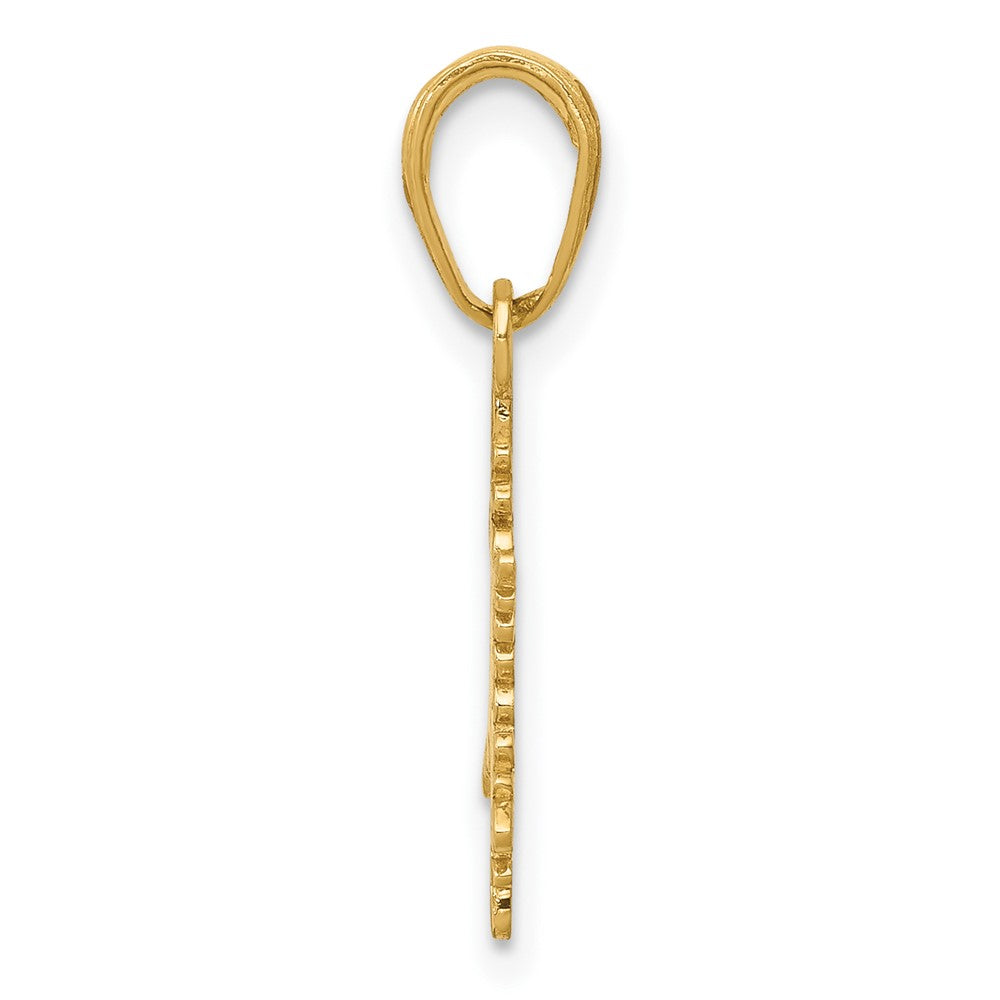 10K Yellow Gold Small Snowflake Pendant