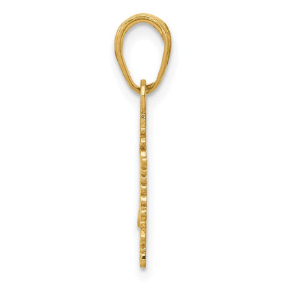 10K Yellow Gold Small Snowflake Pendant