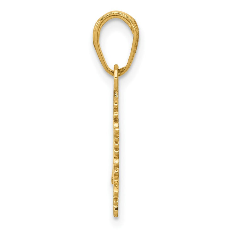 10K Yellow Gold Small Snowflake Pendant