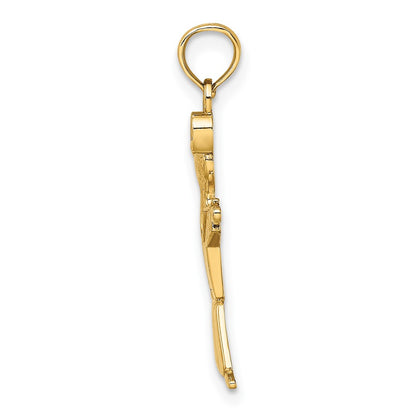 10K Yellow Gold Polished Full Body Boy Charm