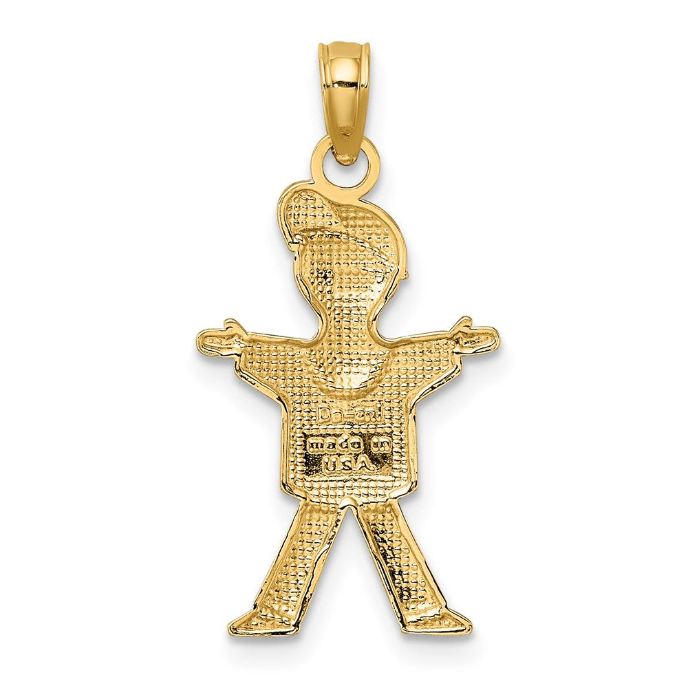 10K Yellow Gold Polished Full Body Boy Charm