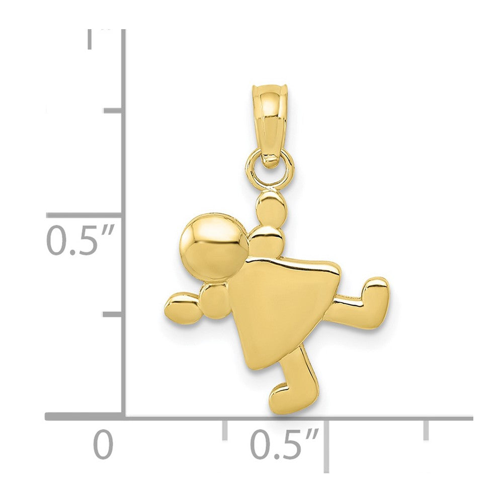 10K Yellow Gold Little Girl Charm