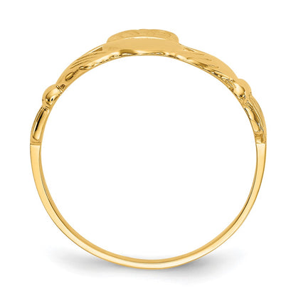 10K Yellow Gold Men'S Claddagh Ring