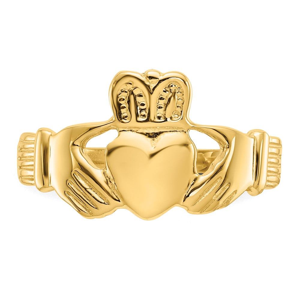 10K Yellow Gold Men'S Claddagh Ring