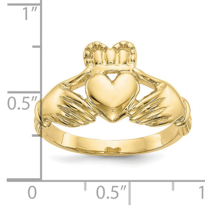 10K Yellow Gold Men'S Claddagh Ring
