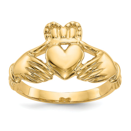10K Yellow Gold Men'S Claddagh Ring
