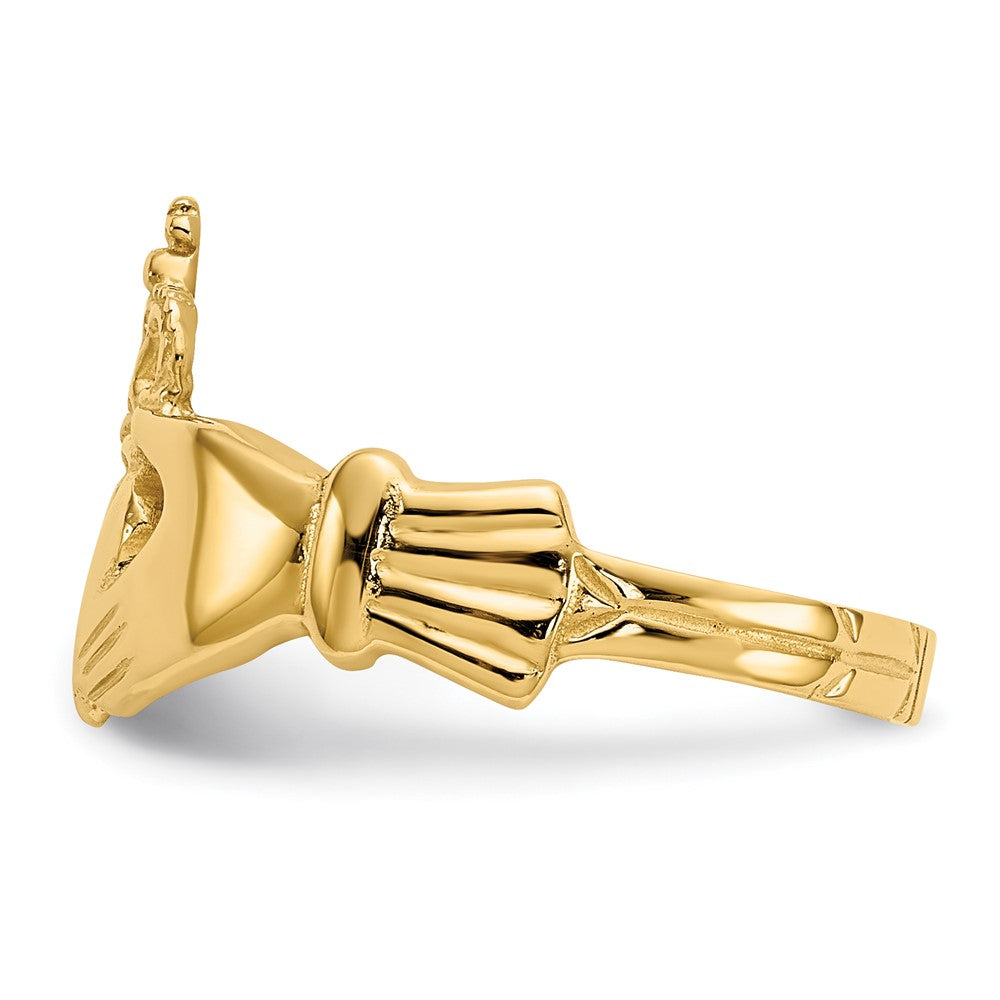 10K Yellow Gold 10K Polished Claddagh Ring