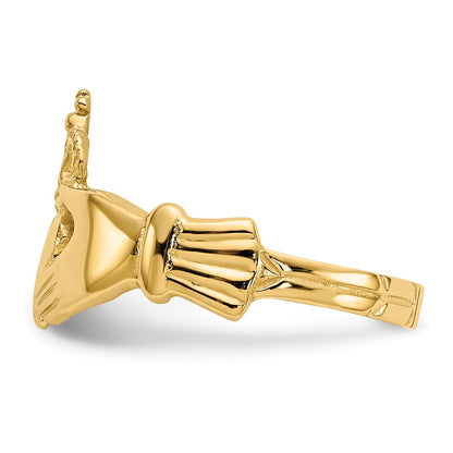 10K Yellow Gold 10K Polished Claddagh Ring