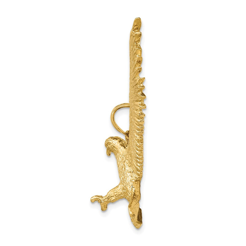 10K Yellow Gold Eagle Pendant