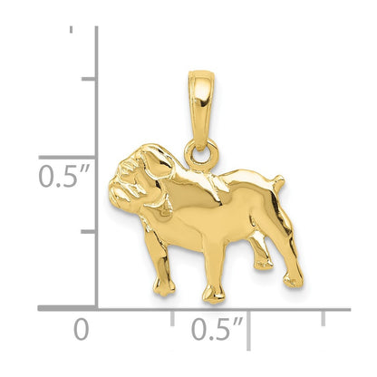 10K Yellow Gold 10K Bulldog Charm