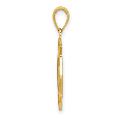10K Yellow Gold Fire Dept. Maltese Cross Pendant