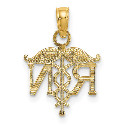 10K Yellow Gold 10K Registered Nurse Pendant