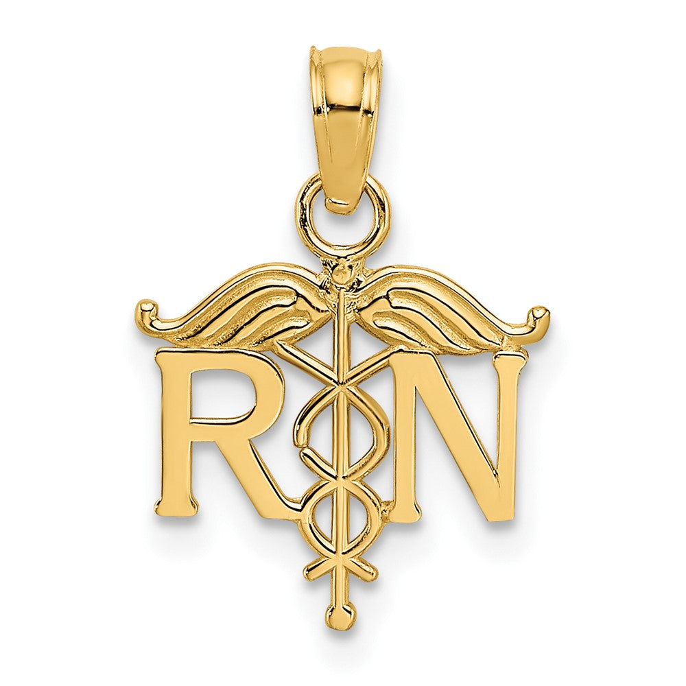 10K Yellow Gold 10K Registered Nurse Pendant