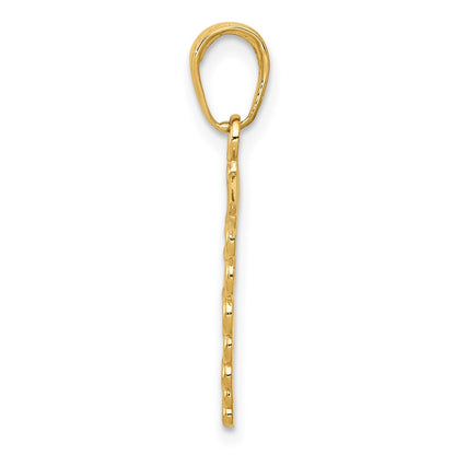 10K Yellow Gold Caduceus Pendant