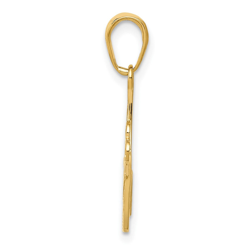 10K Yellow Gold 10K Comb And Scissors Charm