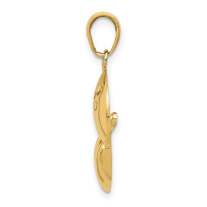 10K Yellow Gold Diamond-Cut Bowling Theme Charm