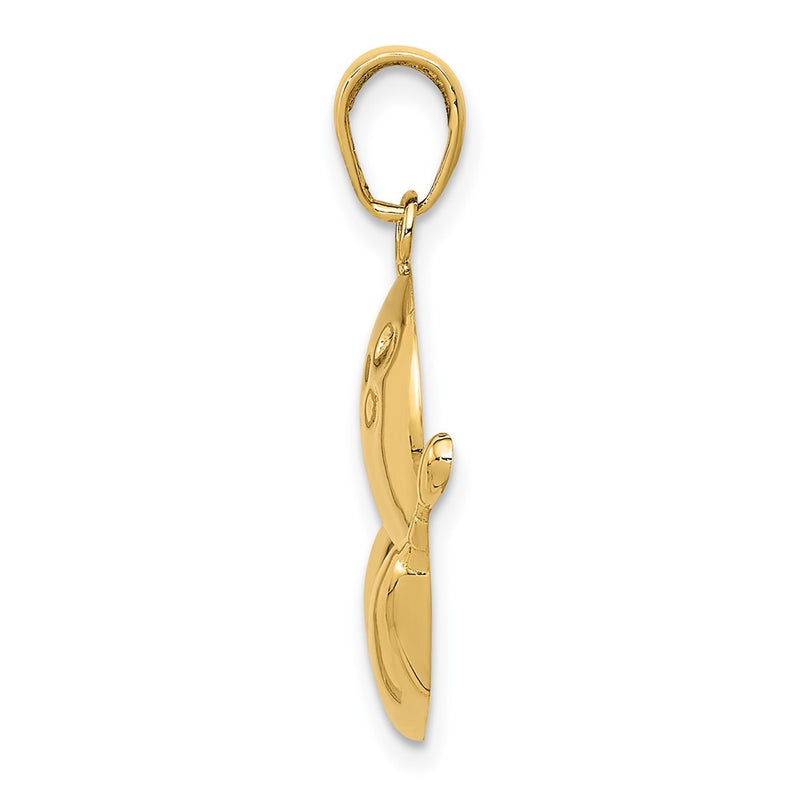 10K Yellow Gold Diamond-Cut Bowling Theme Charm