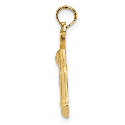 10K Yellow Gold Polished Golf Bag Charm