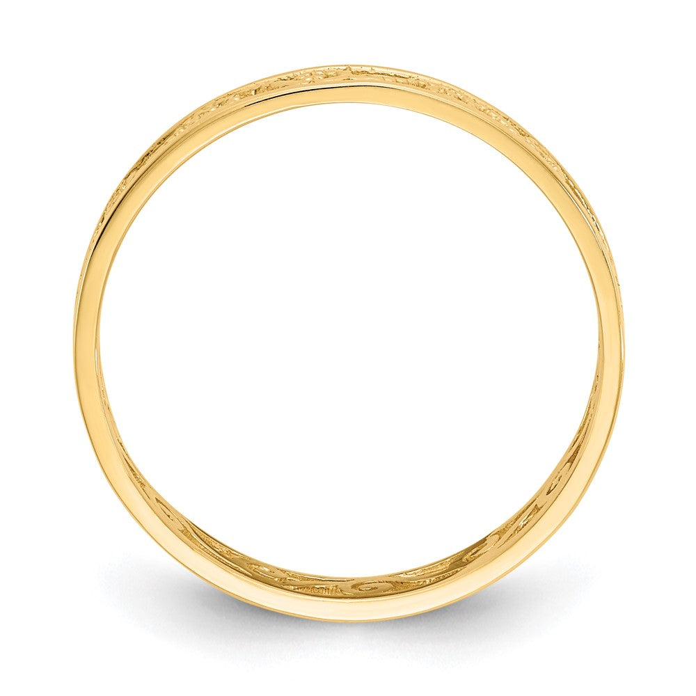 10K Yellow Gold 10K Polished/Textured Ring