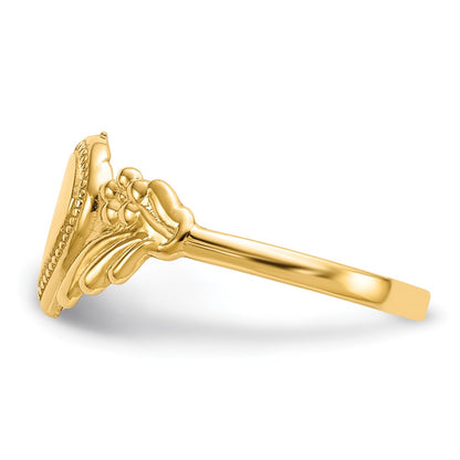 10K Yellow Gold Polished Heart Child'S Ring
