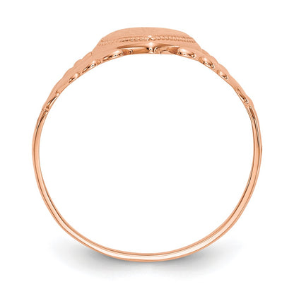 10K Rose Gold Polished Heart Child'S Ring