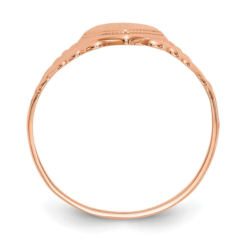 10K Rose Gold Polished Heart Child'S Ring