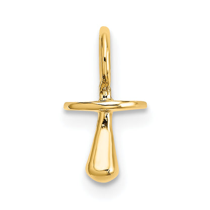 10K Yellow Gold 10K Polished 3-D Pacifier Charm