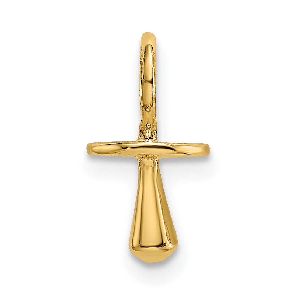 10K Yellow Gold 10K Polished 3-D Pacifier Charm