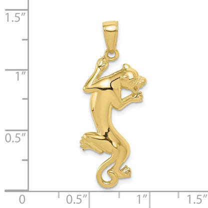10K Yellow Gold 10K Polished Panther Pendant