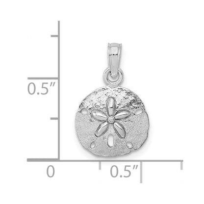 10K White Gold 10K Polished Sand Dollar Pendant
