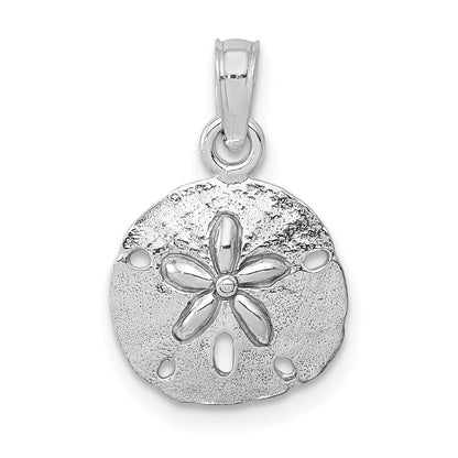 10K White Gold 10K Polished Sand Dollar Pendant